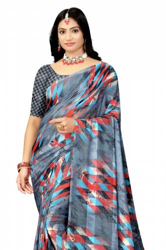 Stylish Soft Georgette Printed Saree