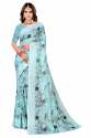 Trendy Floral Print Georgette Saree thumb 1