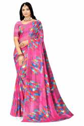 Vibrant Geometric Weave Digital Printed Saree