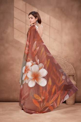 Vibrant Multicolor Printed Saree