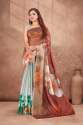 Vibrant Multicolor Printed Saree thumb 1