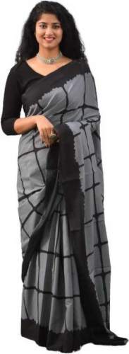 Get NIKHILAM Brand Ikkat Pure Cotton Saree by Nikhilam