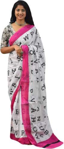 Get Printed Cotton Saree By NIKHILAM Brand by Nikhilam