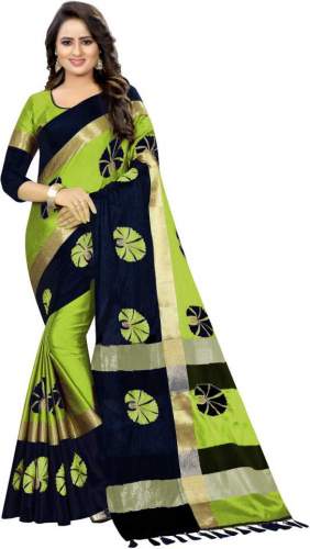 Get Embroidered Silk Saree By Shreeji Designer  by Shreeji Designer