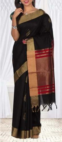 Party wear Black Jute saree by Sri Palam Silk Sarees