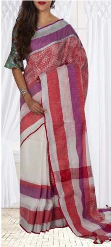 Stylish Linen Silk Saree by Sri Palam Silk Sarees