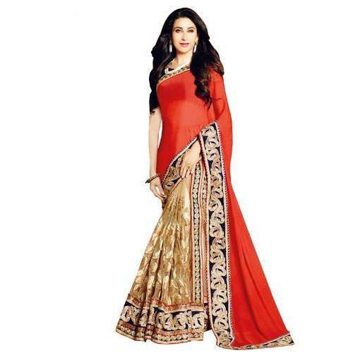 Bridal Sarees With Kundan Work
