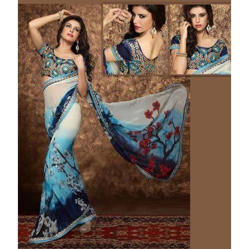 Fancy Printed Silk Sarees