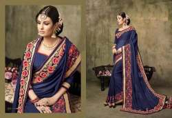 Wedding Blue Designer Sarees