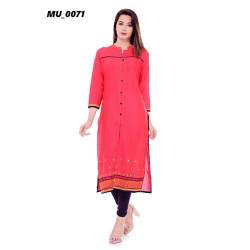 MU0071 Cotton A-Line Kurti for Ladies