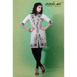 fabric work linen kurti