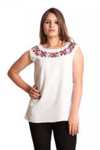 Embroidery work fancy top by Her Complete Woman