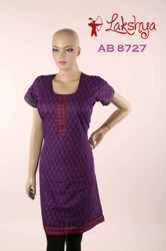 Purple Printed Kurtis by Lakshya Bags