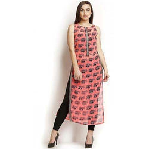 Stylish Girls Sleeveless Printed Kurtis by Lakshya Bags