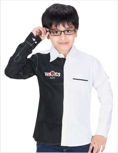 Kids Boys full Sleeve Shirt by Majeed Textiles