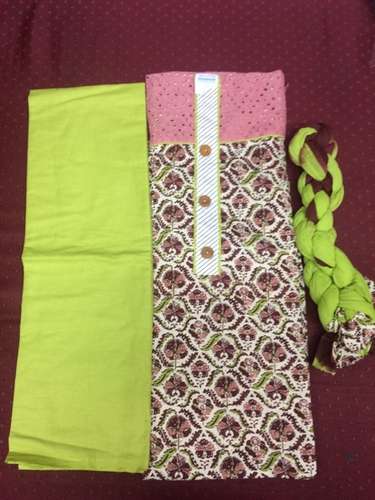 Designer Cotton printed Dress material 
