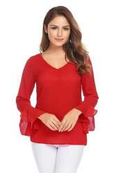 Ladies sleeve flaired tops