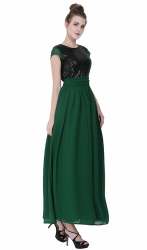 Partywear green  Dresses for women