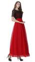 red and black Partywear Gowns