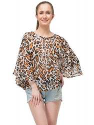 Women cheetah print Tops