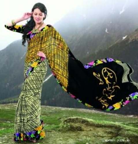 Casual wear Georgette Printed saree