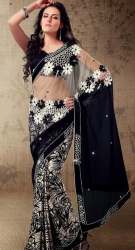 Cocktail Wear Net Party wear Saree 
