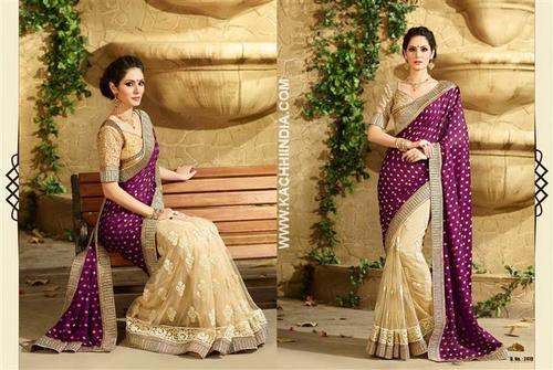 Wedding wear Catalog embroidered saree
