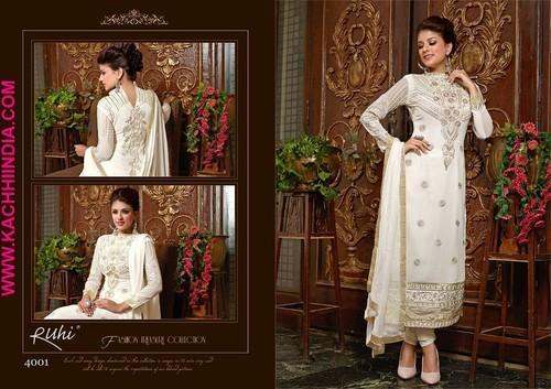 Wedding wear Embroidered ladies Suit by Kachhi Textiles India Private Limited