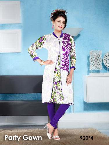 Fancy Embroidered Party Wear Kurtis by Puja Fashion