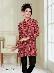 Full Sleeve Shorts Printed Kurtis