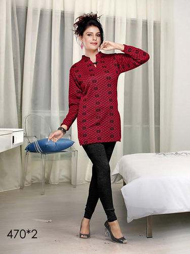 Full Sleeve Woolen Kurtis by Puja Fashion