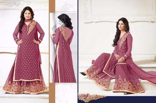 Festival Wear Embroidered Sharara Palazzo Suit by Bare Threads