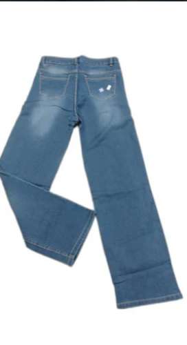Blue Faded Denim Jeans For Ladies  by Dev Garments