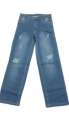 Blue Faded Denim Jeans For Ladies  thumb 1