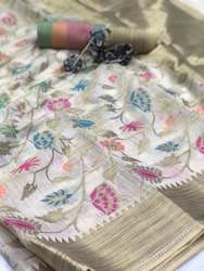 Designer Linen Saree