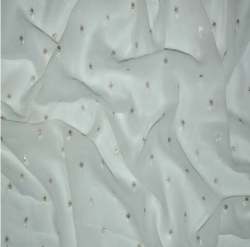 New Collection Floral Butti Georgette Embroidery Work Fabric