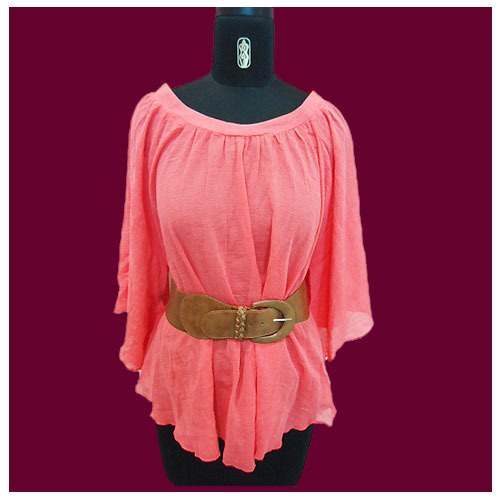 Party Wear Solid Ruffle Top by Sai Baba Overseas