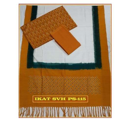 yellow and white suit by Sri Venkateshwara Handlooms