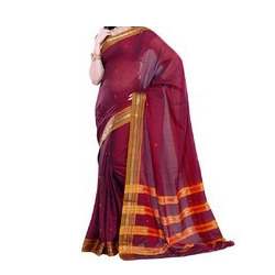 Fancy Gold Border Handloom Saree