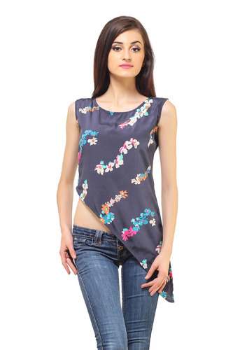 fancy printed crop top