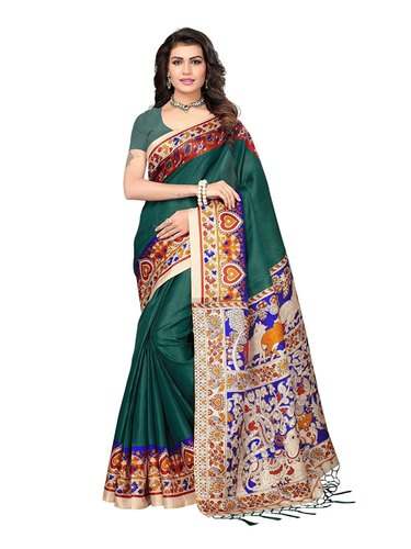 Designer Green Kalamkari Pattu saree by Sandhya Corporation