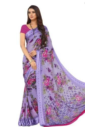 Functional Wear Printed Chiffon Saree