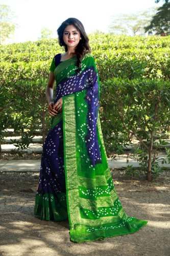 Stunning Traditional Indian Bandhani saree by Sandhya Corporation