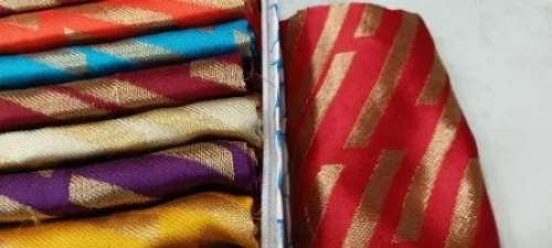 Banarasi Fancy Jaquard Silk Fabric For Blouse by Narayan Silk Mills