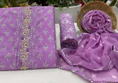 Party wear Hand Work Dress Material set 