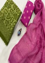 Simple Cotton bagru Print Suit Material 