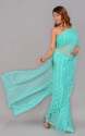 turquoise-chiffon-leheriya-saree