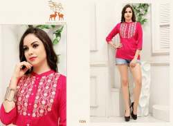 Designer Neck Embroidered Tops