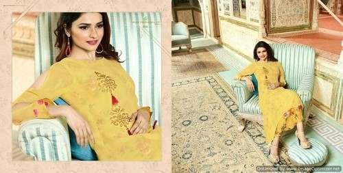 Fancy Achkan Georgette Party Wear Kurtis