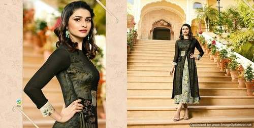 Ladies Georgette  Embroidered Kurtis